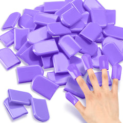 Loopeer front packaging showing 50-piece purple nail protectors and benefits