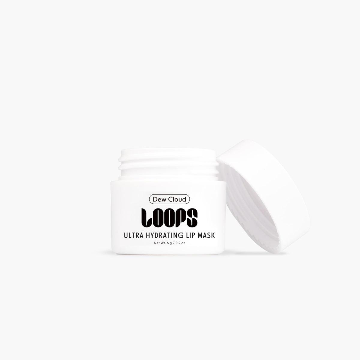 LOOPS Dew Cloud front packaging showing compact mini tube and benefits