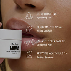 LOOPS Dew Cloud texture closeup demonstrating creamy hydration and smooth finish