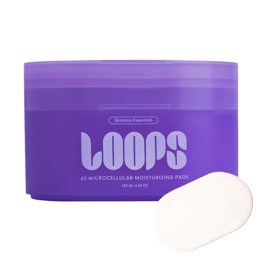 LOOPS front packaging showing pad container and branding for easy recognition and convenience