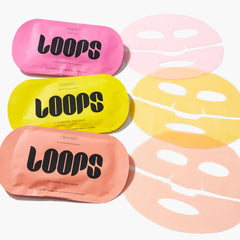 LOOPS hydrogel texture close-up highlighting cooling serum delivery