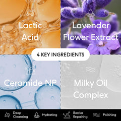 LOOPS milky oil droplet illustrating nourishing blend and skin barrier support