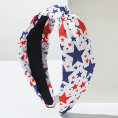 LOPMNGHT front view headband showing patriotic stars and wide edge for instant style