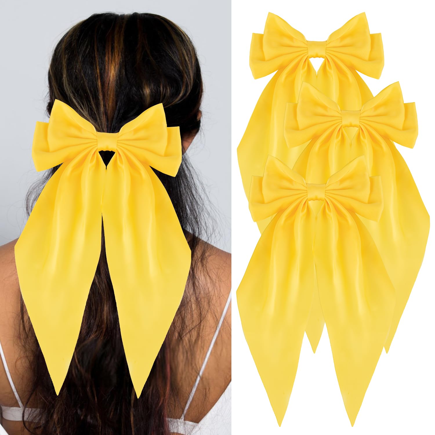 loqpol bright yellow bow front view showing bold style and polish
