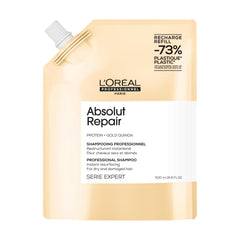 L'Oréal Professionnel Paris refill pouch front view showing packaging and eco benefit