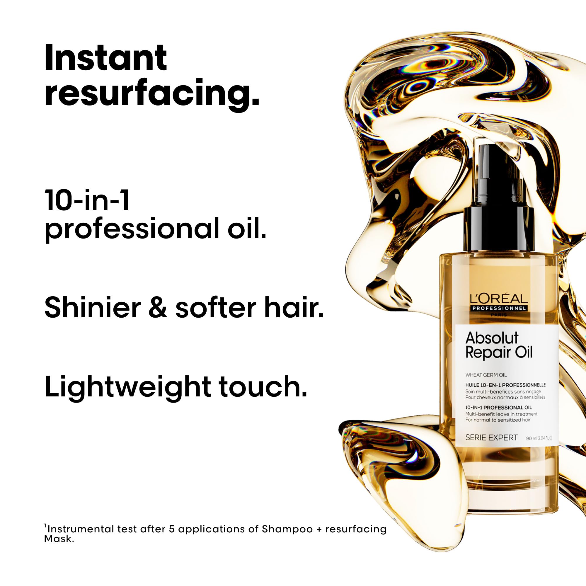 L'Oréal Professionnel Paris pump detail demonstrating controlled dispensing and no-waste use