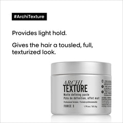 L'Oréal Professionnel applying pomade to damp hair for natural textured finish and movement.