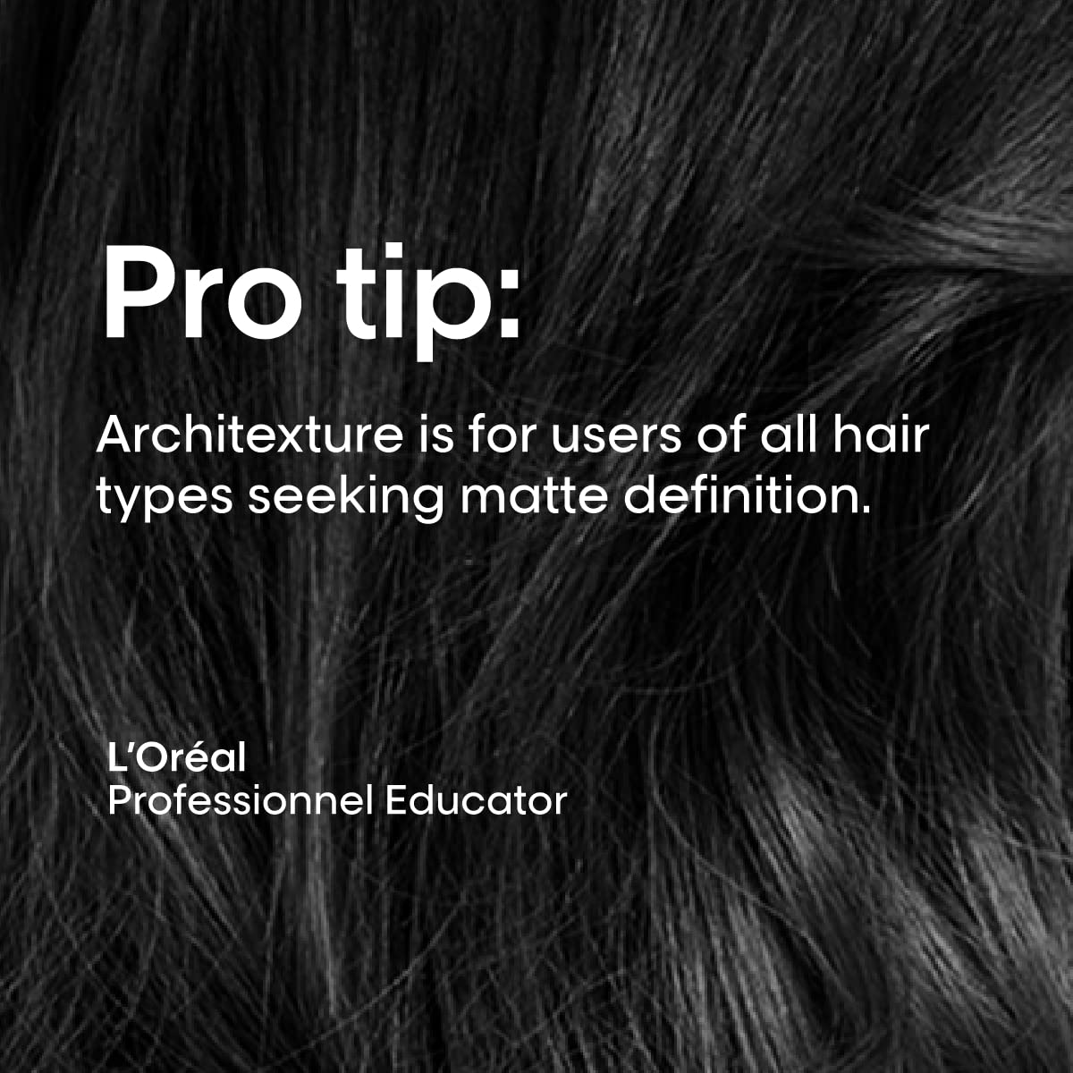 L'Oréal Professionnel label and ingredients panel emphasizing professional salon formulation.