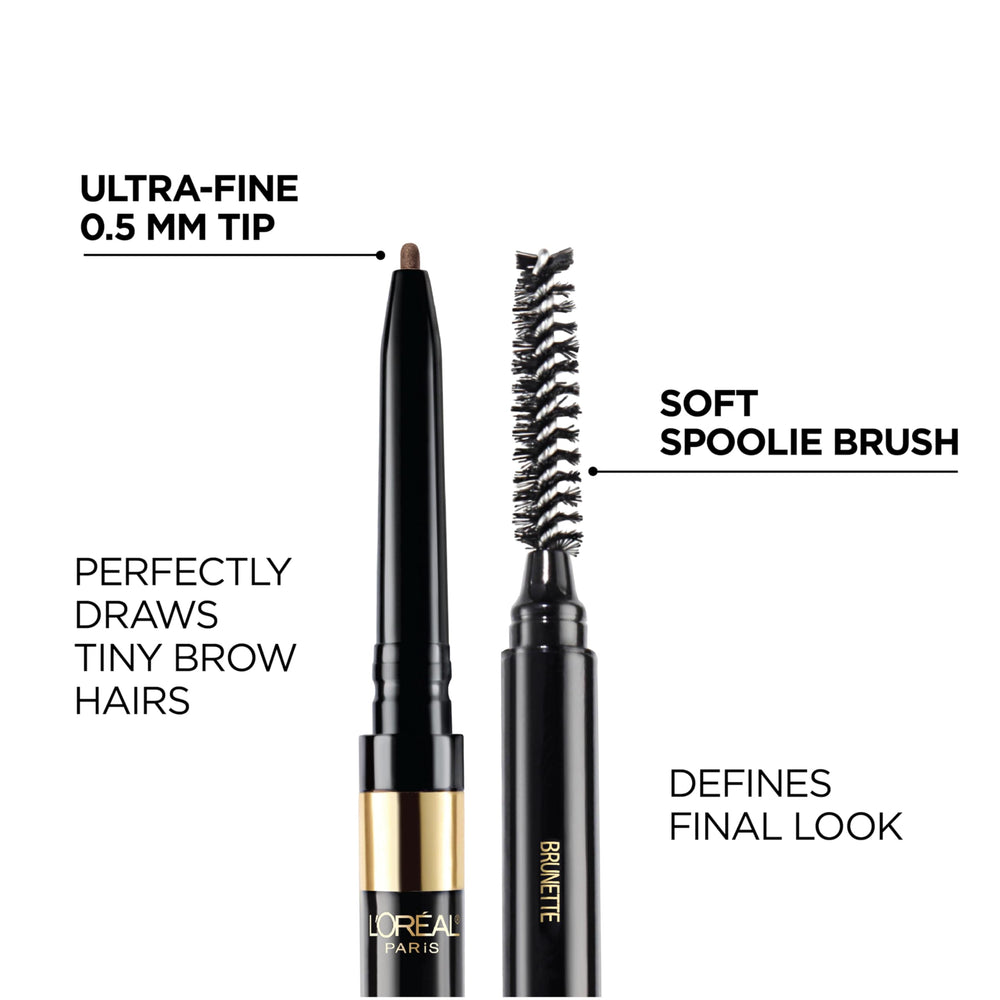 L'Oreal Paris Brow Definer spoolie brush detail to blend and soften brow color