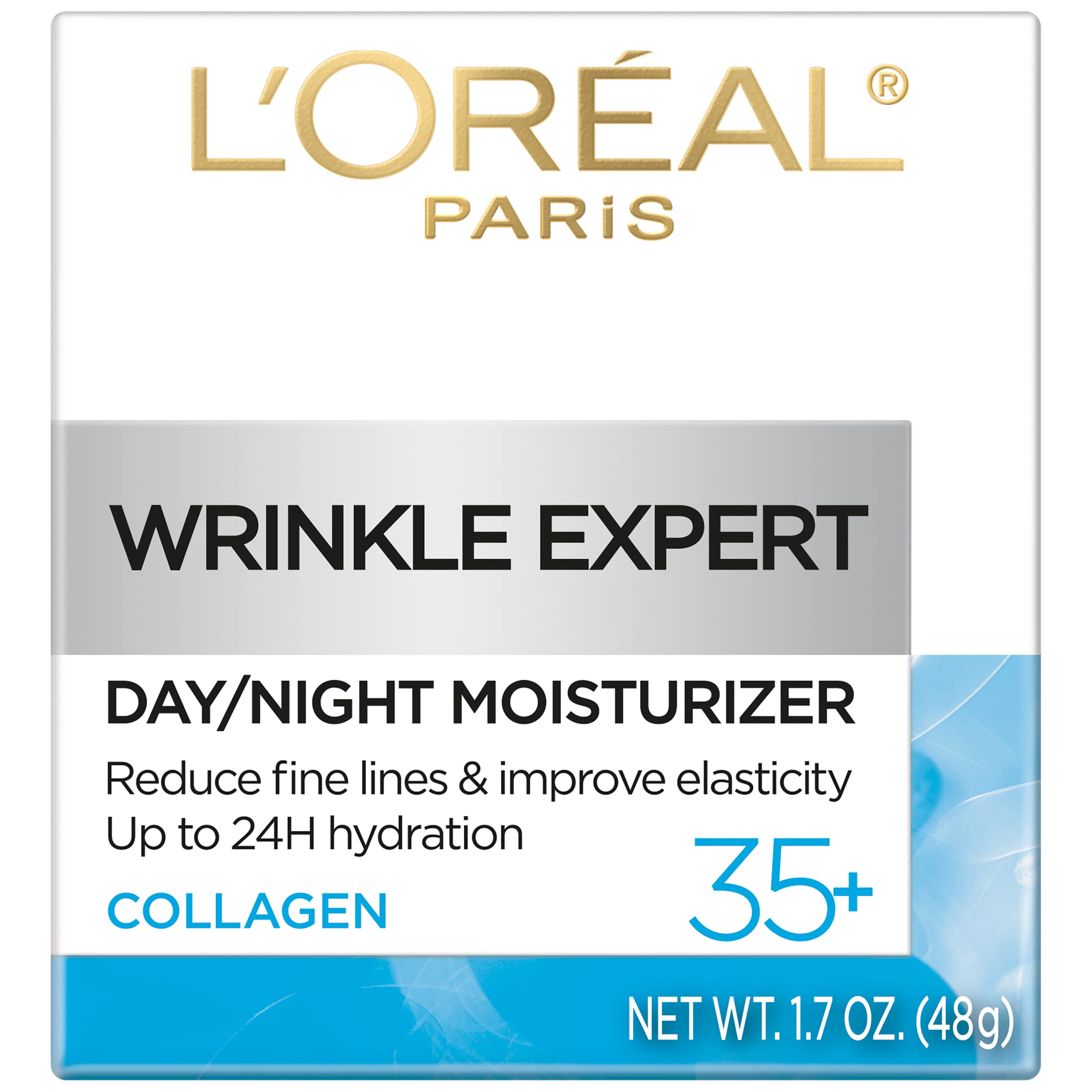 L'Oréal Paris close-up of creamy collagen texture demonstrating smooth hydration