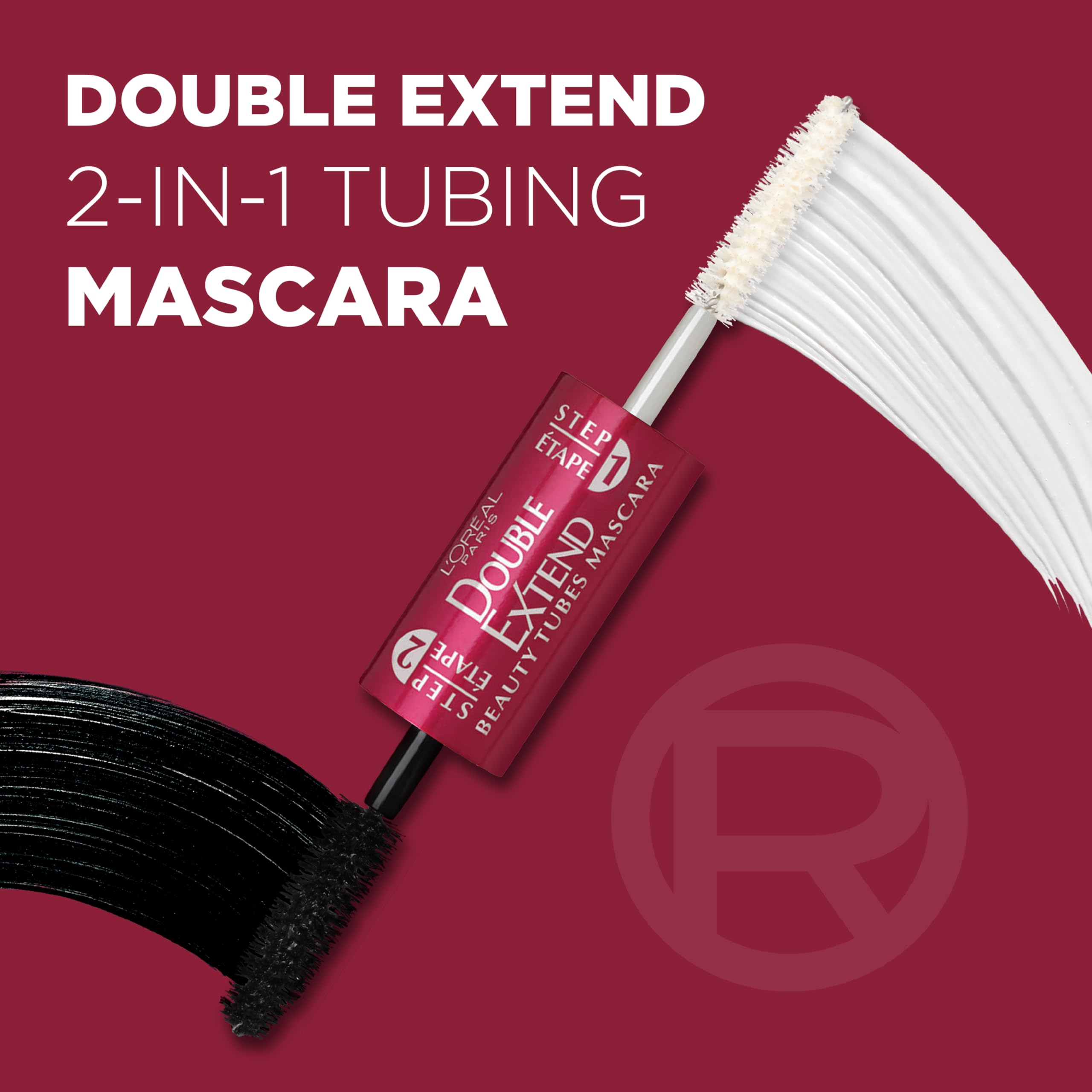 L'Oreal Paris tubing topcoat texture close-up showing tube formation for lengthening benefit