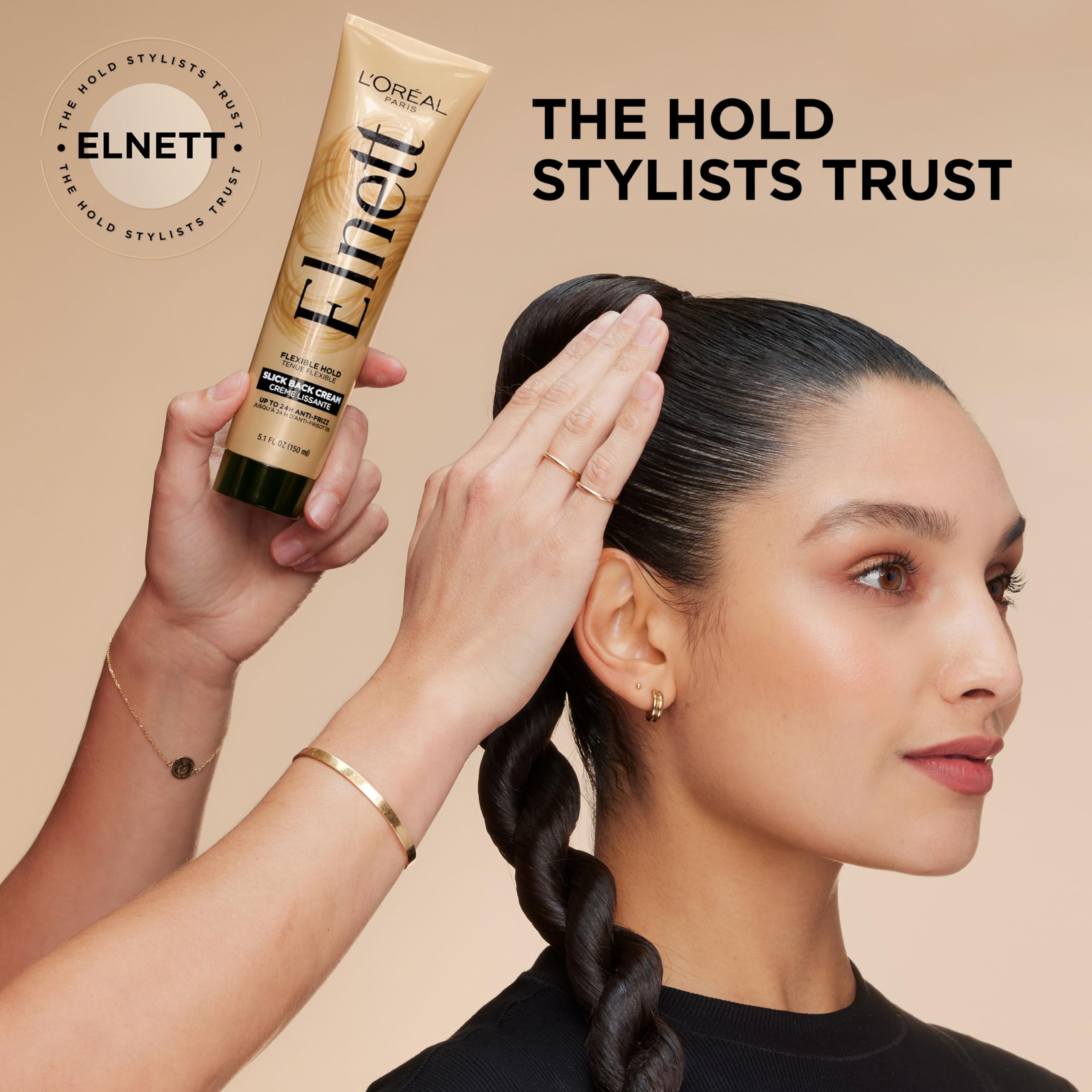 L'Oreal Paris dispensing cream amount showing easy portion control