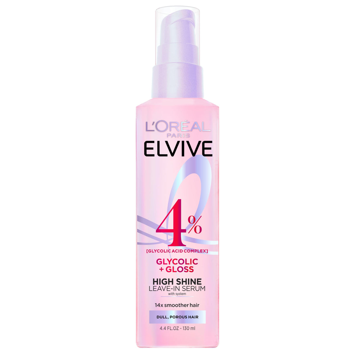 L'Oreal Paris front packaging showing bottle and branding, highlights professional shine