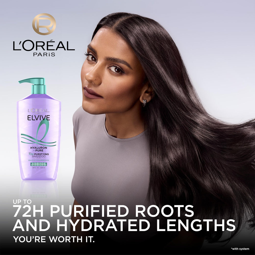 L'Oreal Paris shampoo lather close‑up demonstrating gentle cleansing benefit