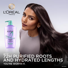 L'Oreal Paris shampoo lather close‑up demonstrating gentle cleansing benefit