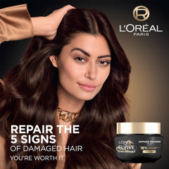 L'Oreal Paris before and after hair photo showing reduced frizz and shine