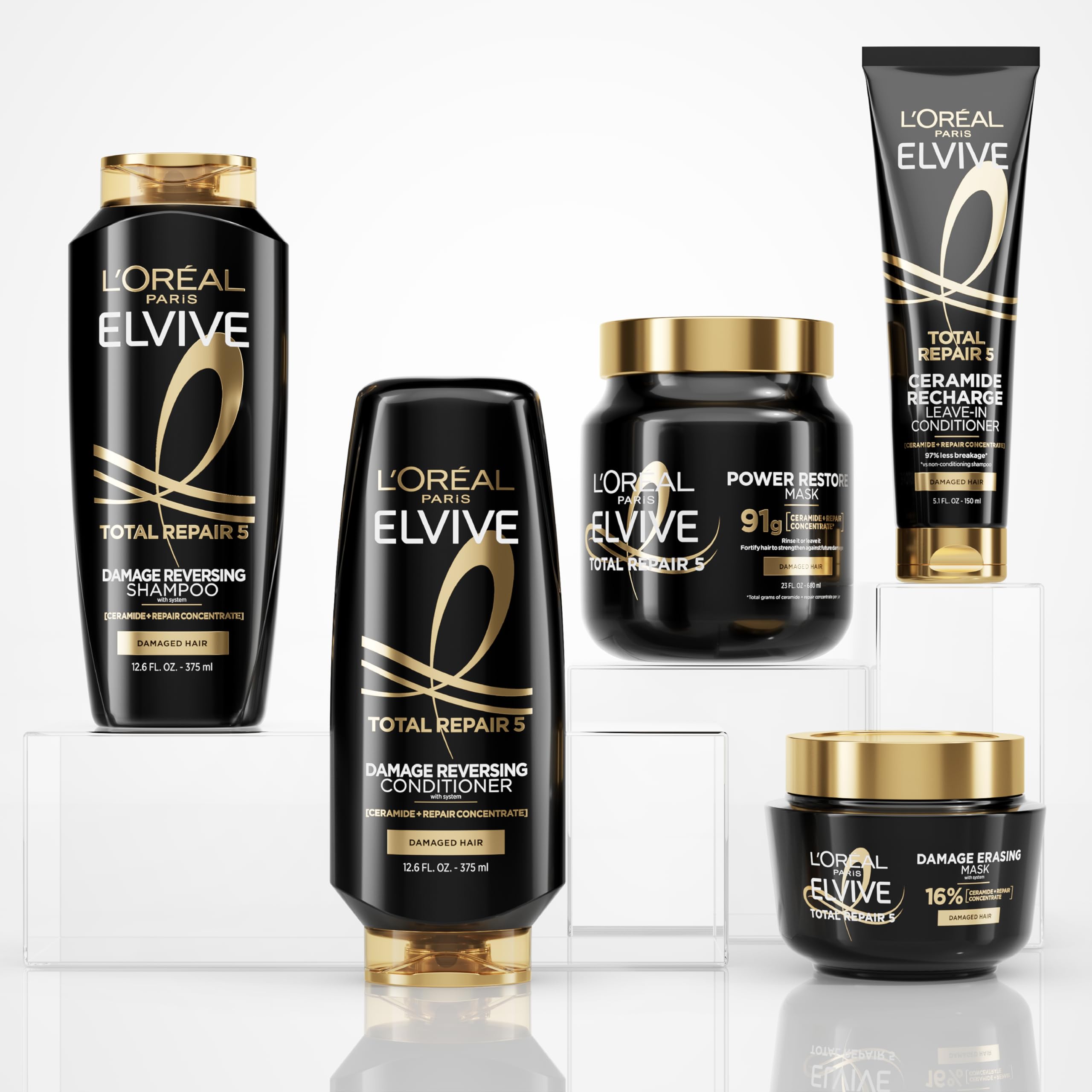 L'Oreal Paris jar on bathroom shelf showing indulgent at-home treatment
