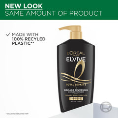 L'Oreal Paris Elvive on bathroom shelf styled to show everyday routine benefit