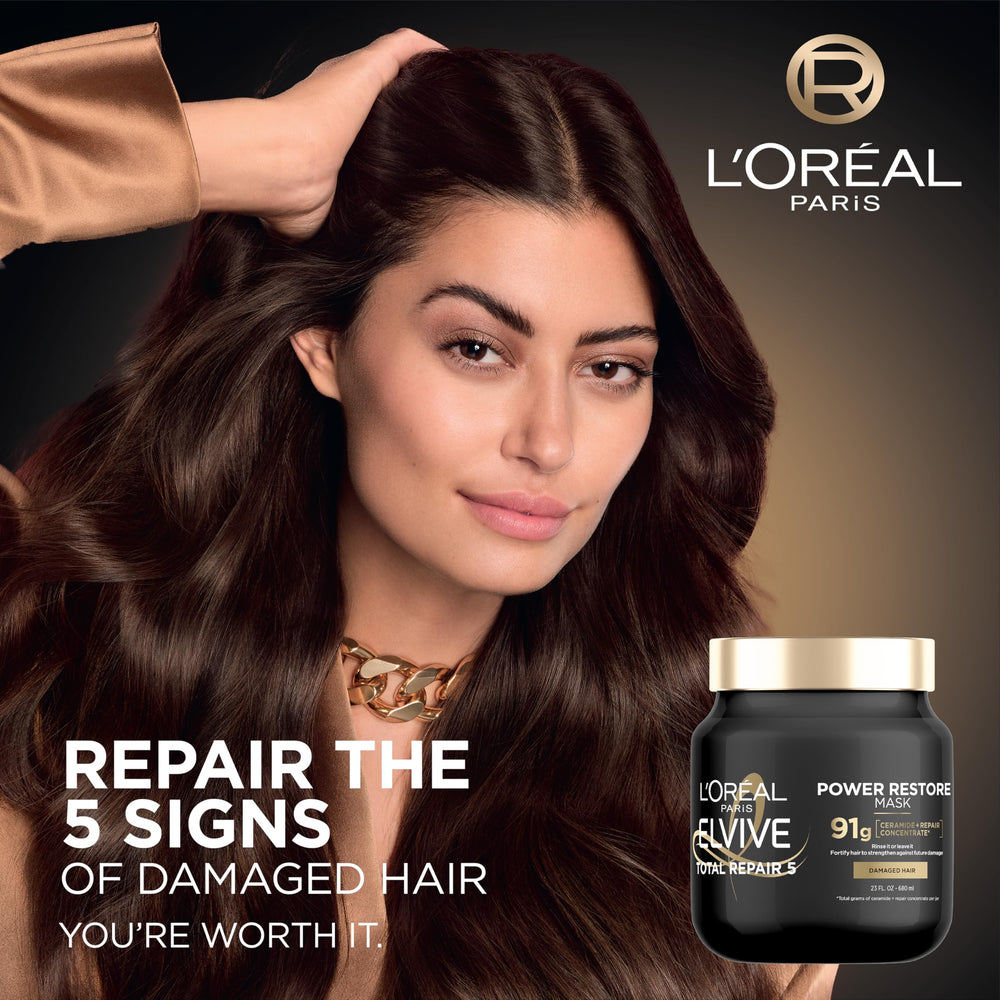 L'Oreal Paris treatment applied as a rinse-out mask delivering deep conditioning