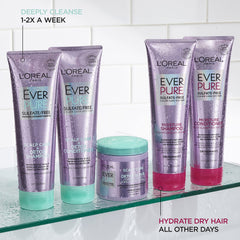 L'Oreal application in shower demonstrating scalp detox routine benefit