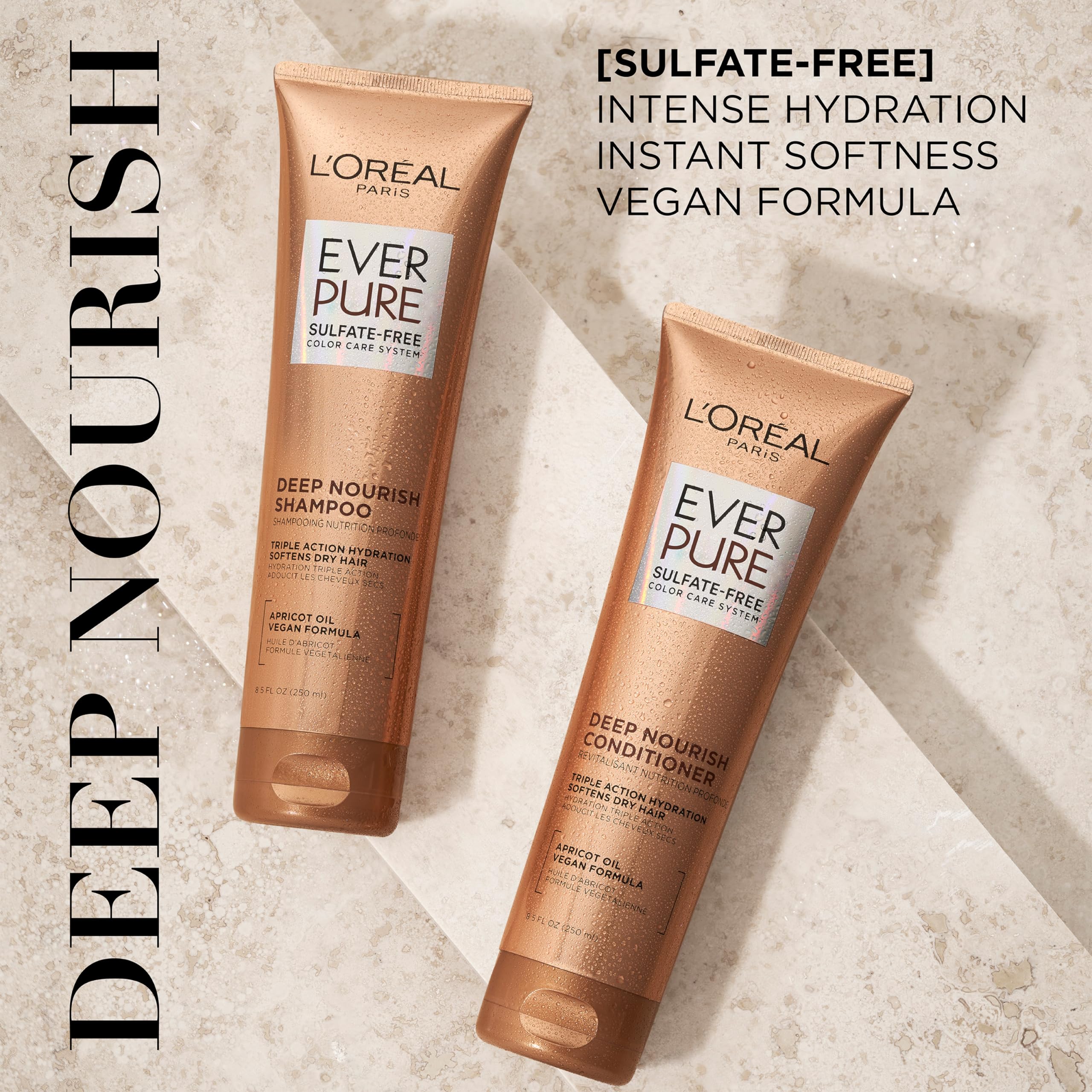 L'Oréal Paris EverPure back label highlighting ingredient and color-care info