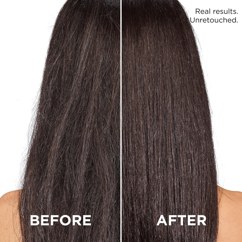 L'Oreal Paris EverPure before and after hair showing improved shine and softness