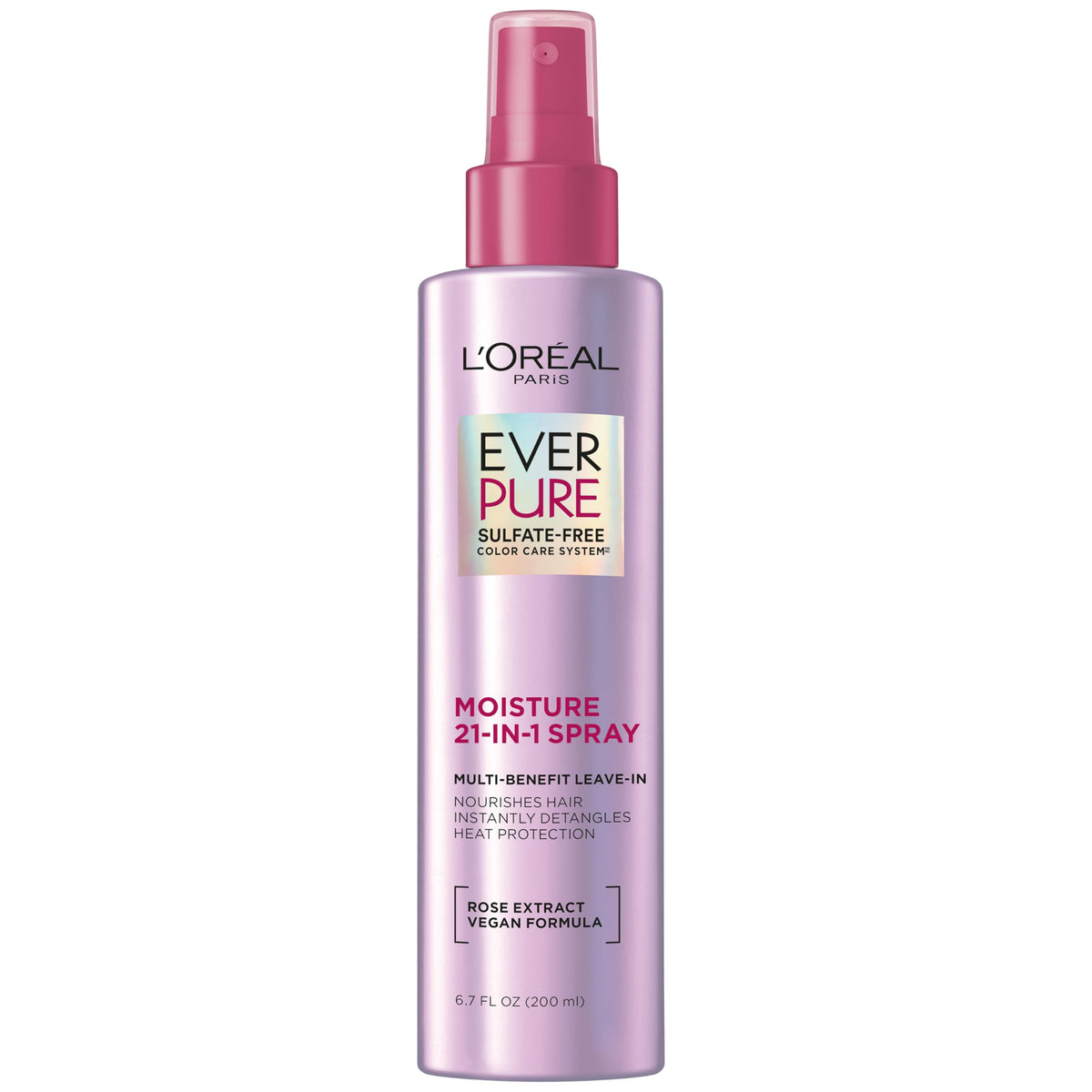 L'Oreal Paris EverPure front packaging showing bottle and brand benefit