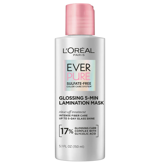 L'Oreal Paris front packaging showing glossing mask and brand benefits
