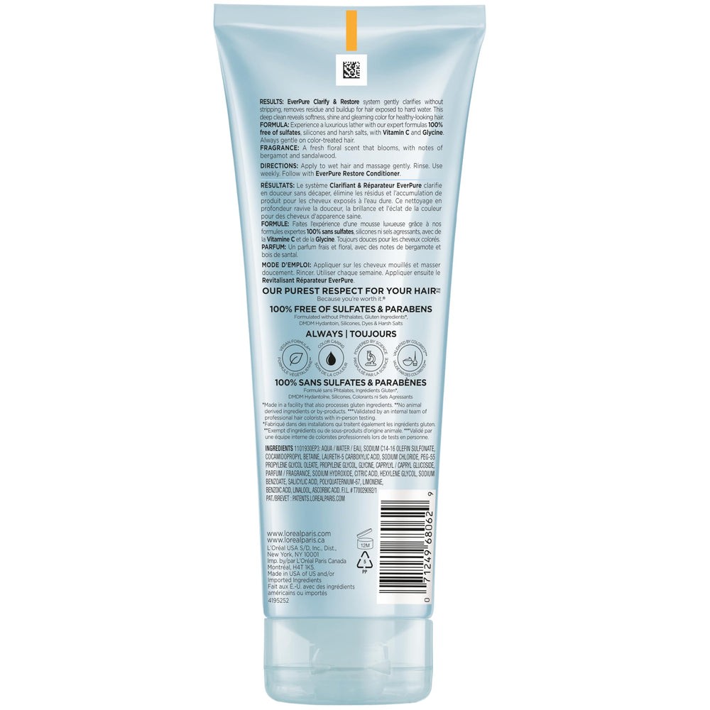 L'Oreal Paris EverPure on a bathroom shelf in lifestyle scene suggesting everyday use