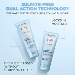L'Oreal Paris EverPure pump and cap detail highlighting easy dispensing benefit