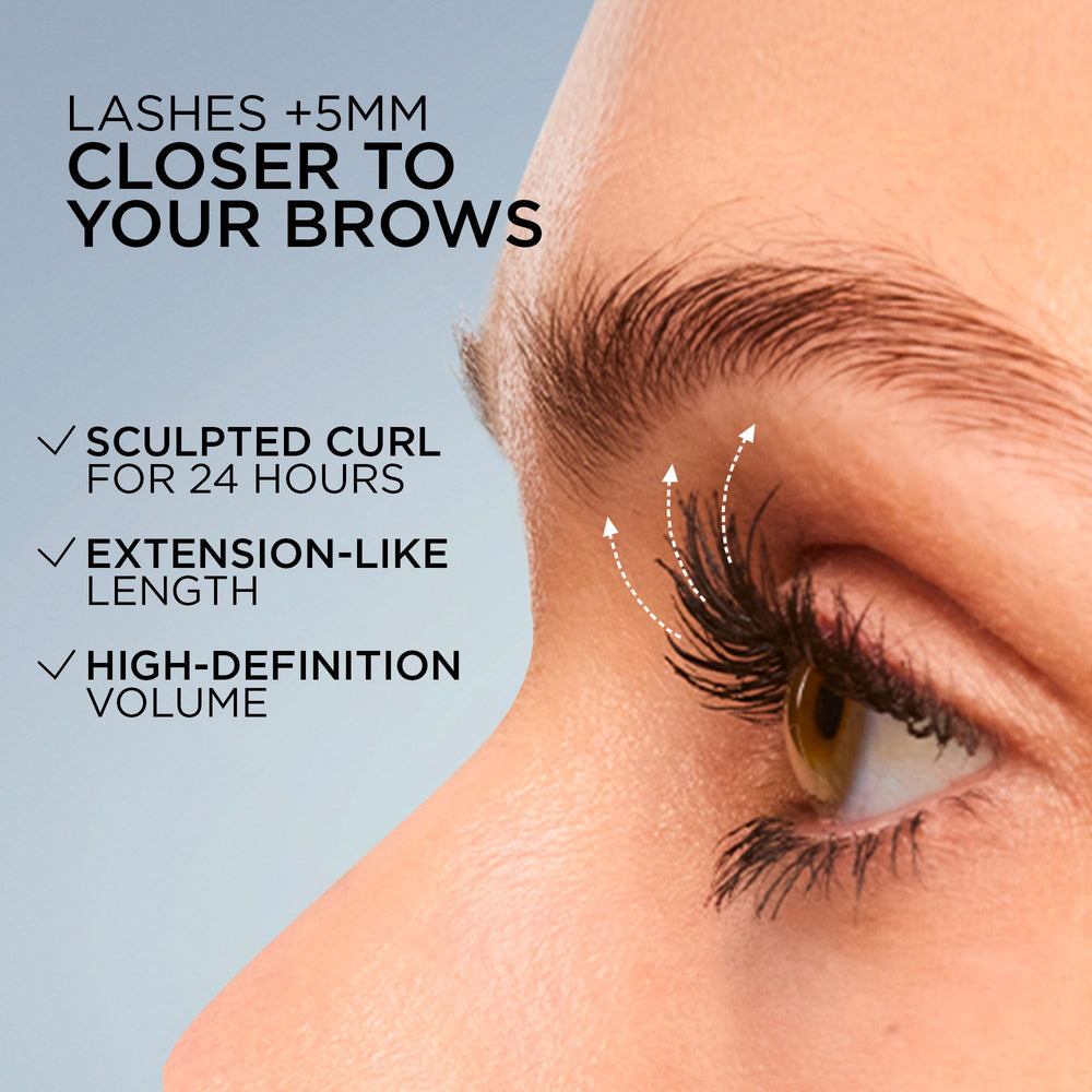 L'Oreal Paris before and after lashes showing dramatic length