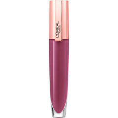 L'Oreal Paris front packaging showing mauve balm-in-gloss, portable and chic