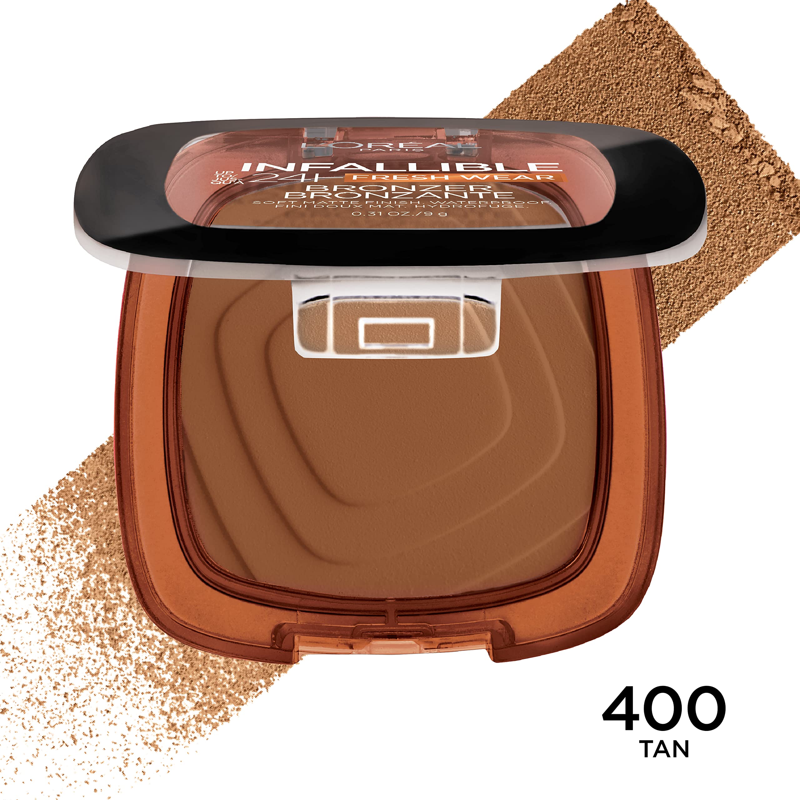 L'Oreal Paris bronzer swatch on arm shows buildable natural warmth