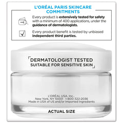 L'Oréal Paris open jar revealing cream consistency and application amount benefit