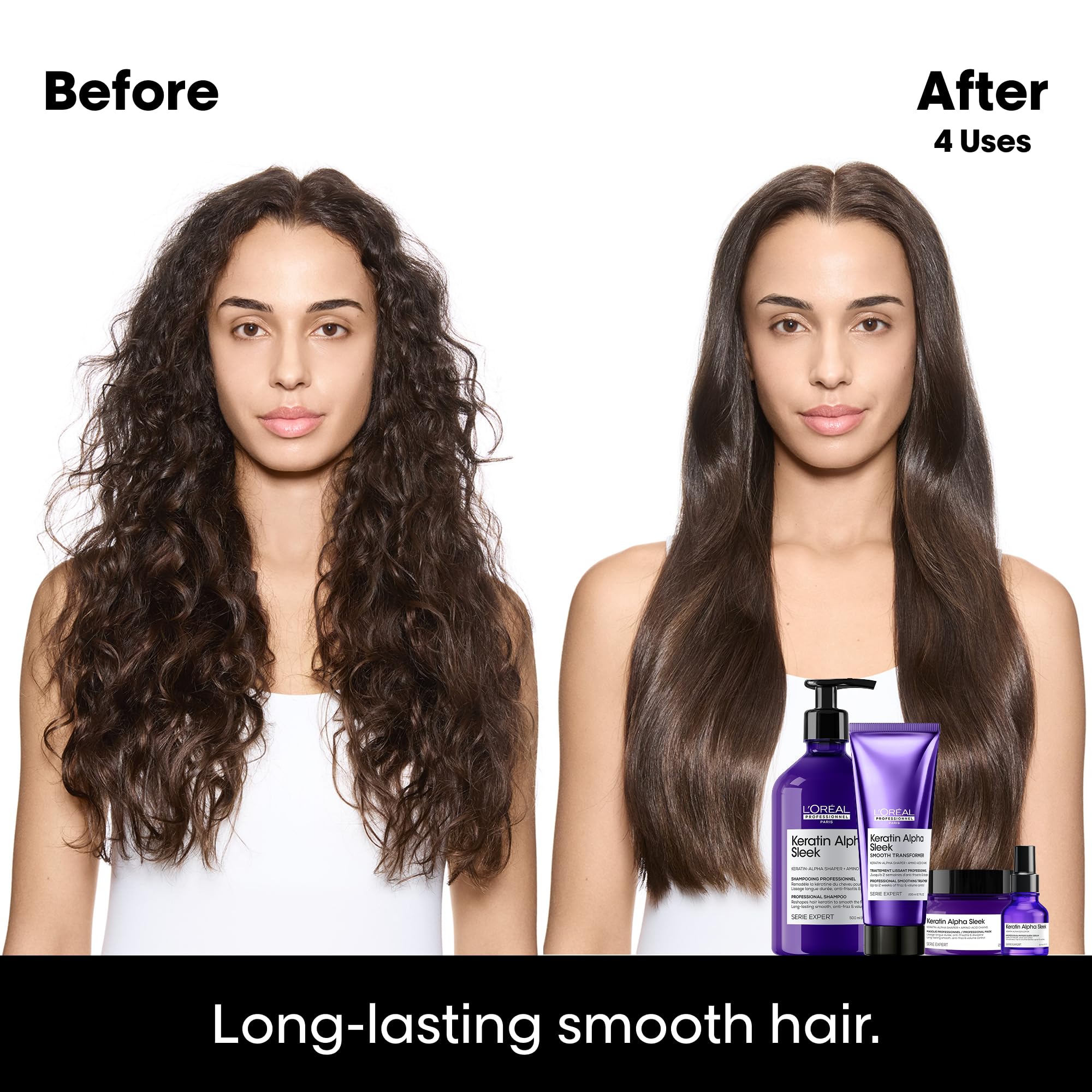 L'Oréal Professionnel applying mask on damp hair for smoother styling