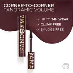 L'Oreal Paris brush applying mascara to outer corner for panoramic lash coverage