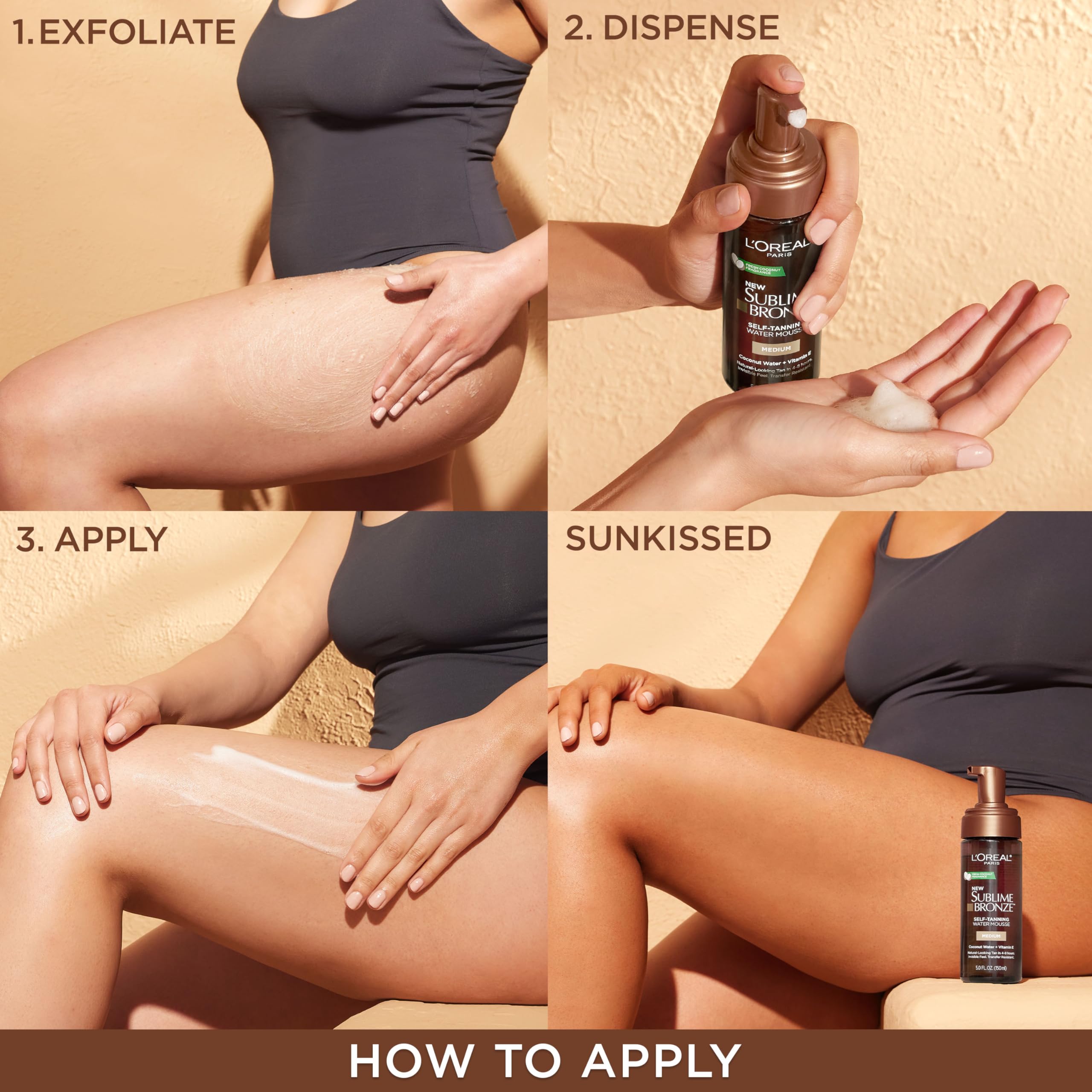 L'Oreal Paris after-development skin result showing natural sunkissed glow benefit