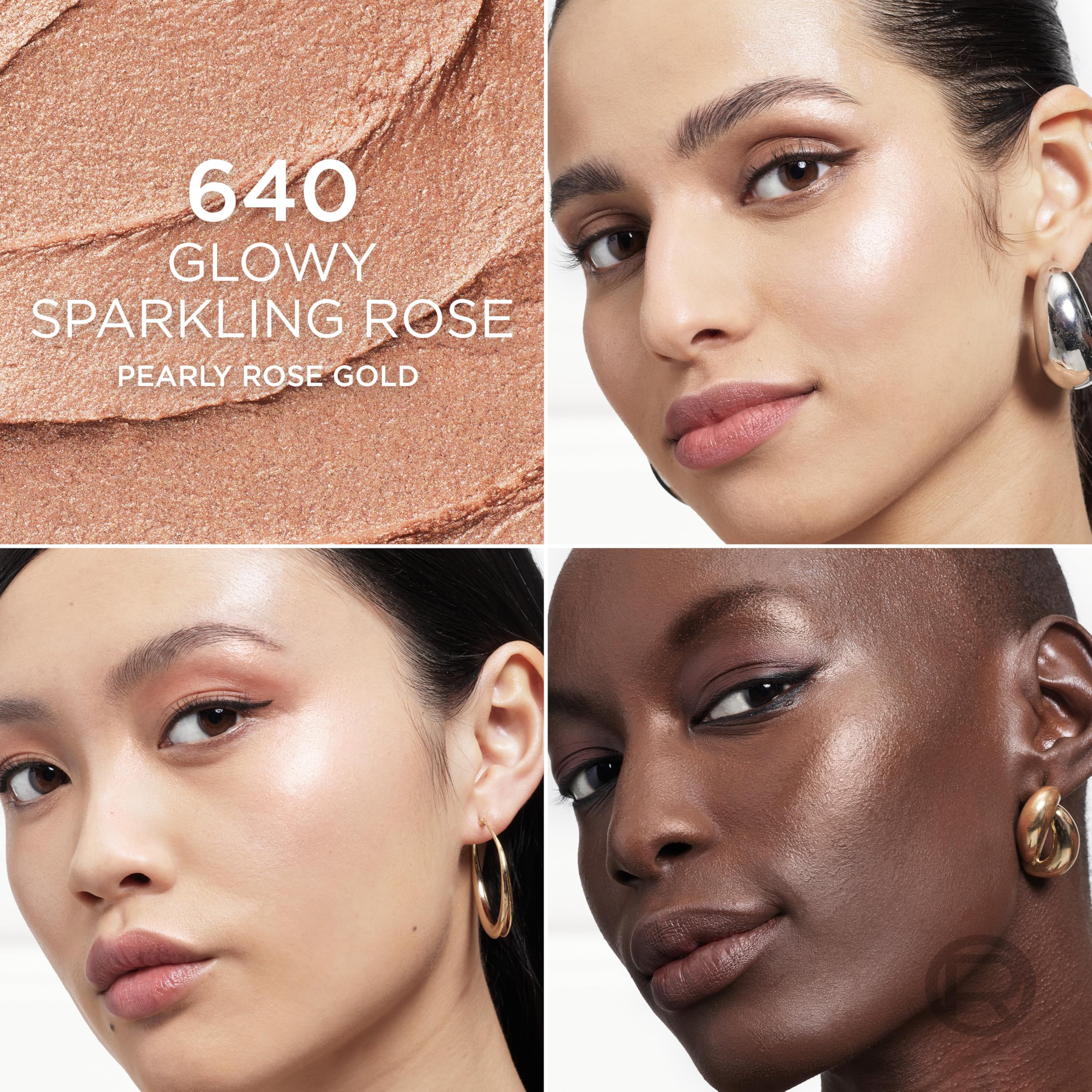 L'Oreal Paris highlighter being applied to cheek demonstrating quick targeted glow