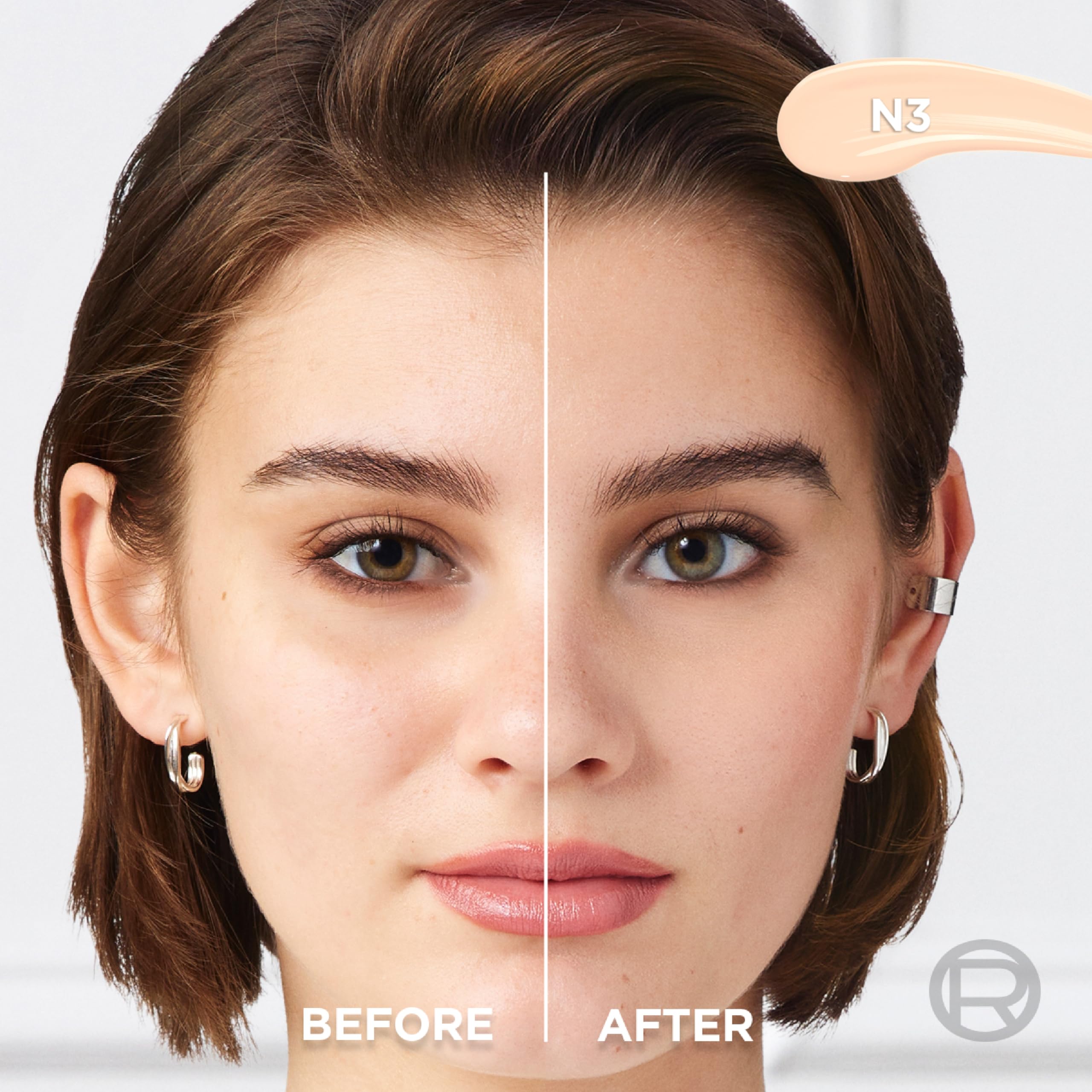 L'Oreal Paris flat-tip applicator close-up delivering precise coverage with minimal product waste