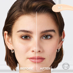 L'Oreal Paris flat-tip applicator close-up delivering precise coverage with minimal product waste
