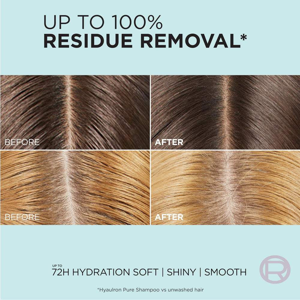 L'Oreal Paris before and after illustrating fresher roots and hydrated lengths