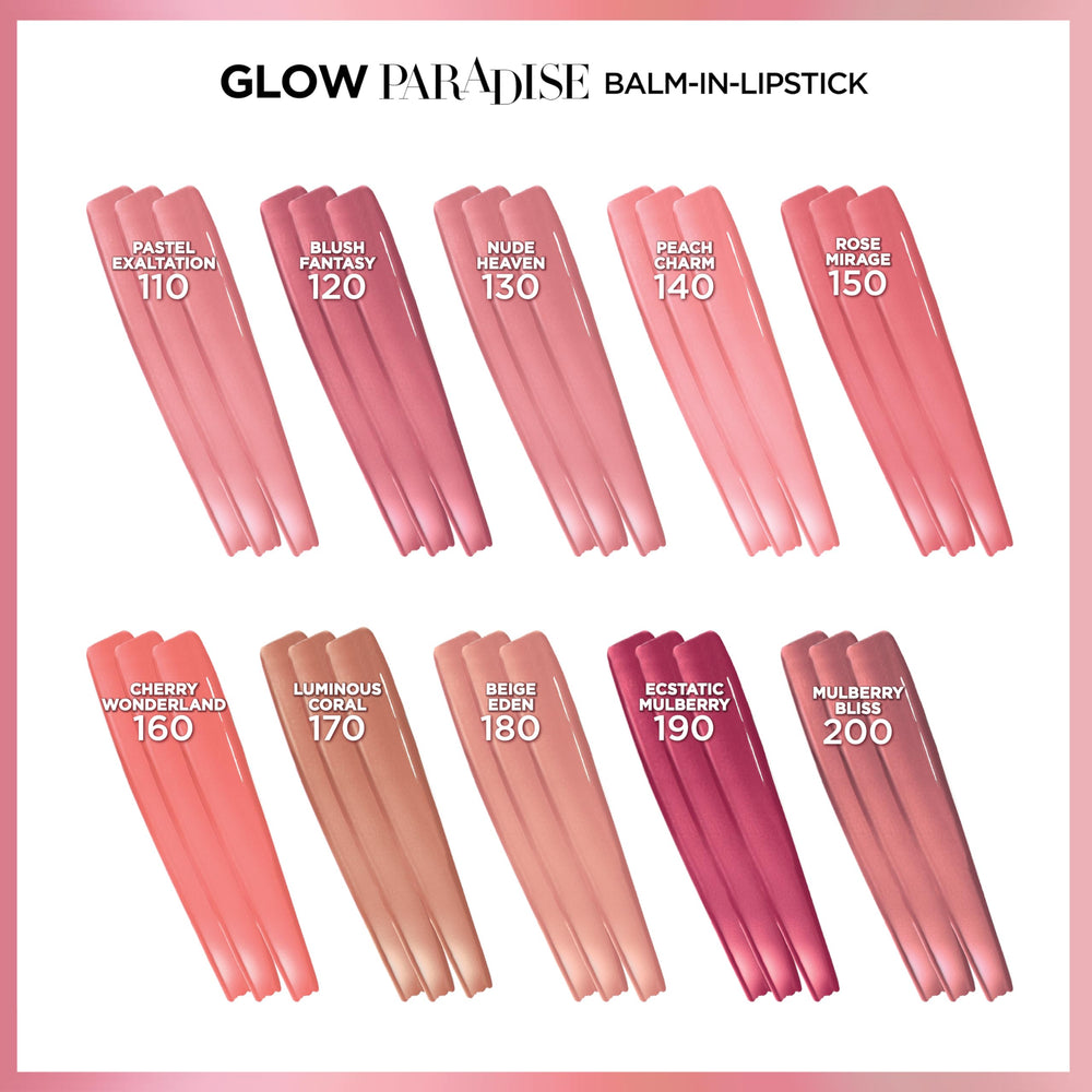 L'Oreal Paris close-up on lips wearing Beige Eden showing healthy glow and soft feel benefit