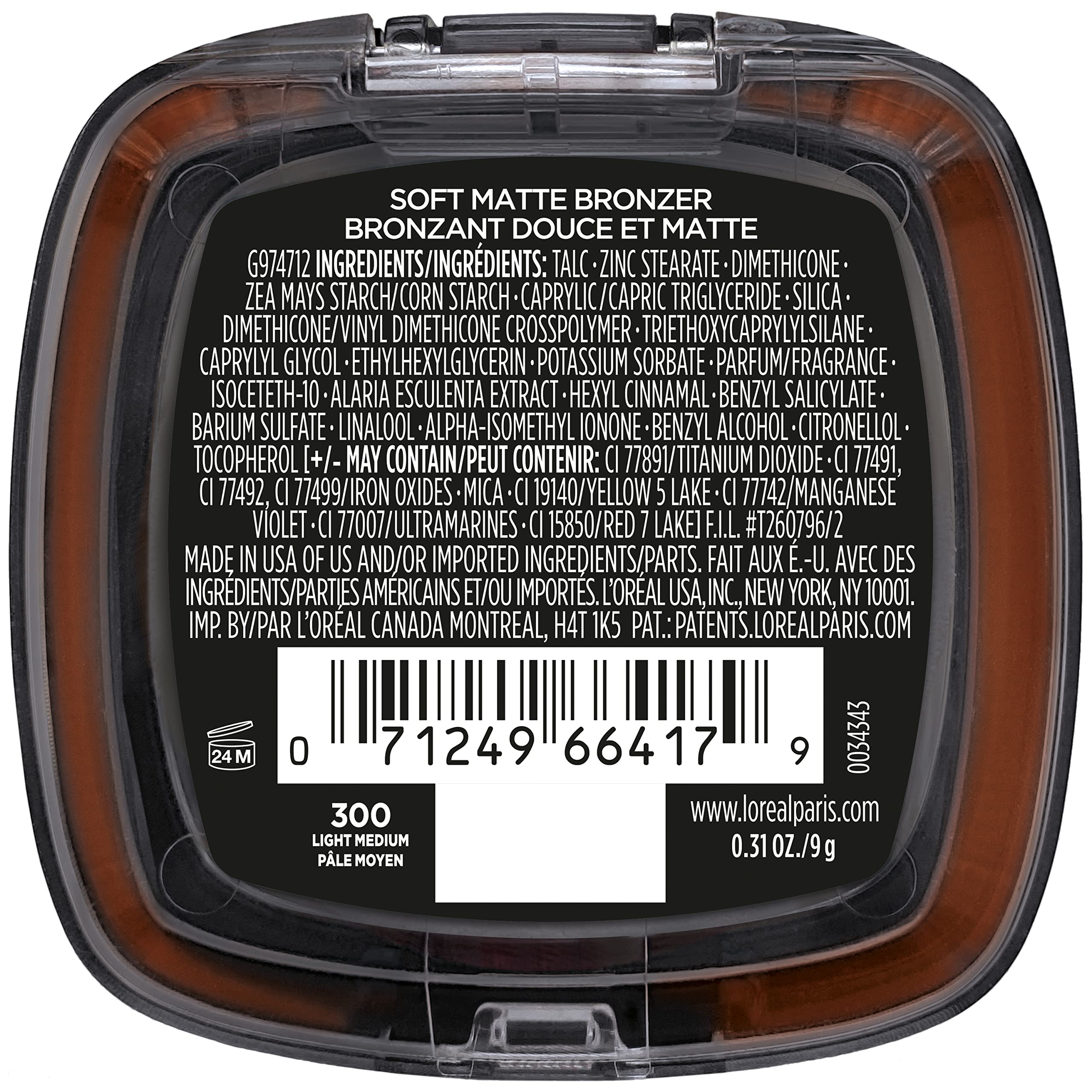 L'Oreal Paris bronzer worn outdoors giving natural sun-kissed warmth