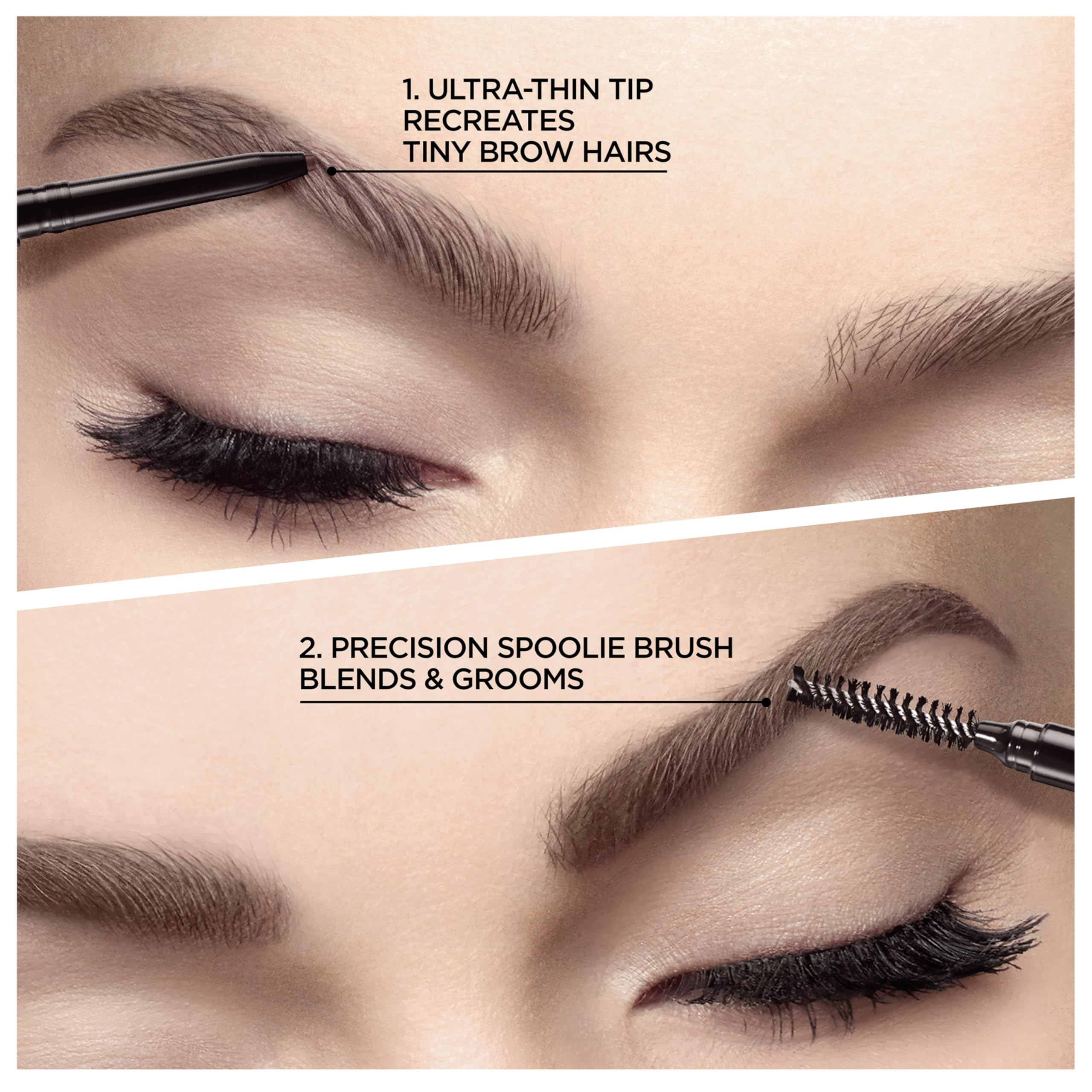 L'Oreal Paris close-up of ultra-fine 0.5mm tip for hair-like brow strokes