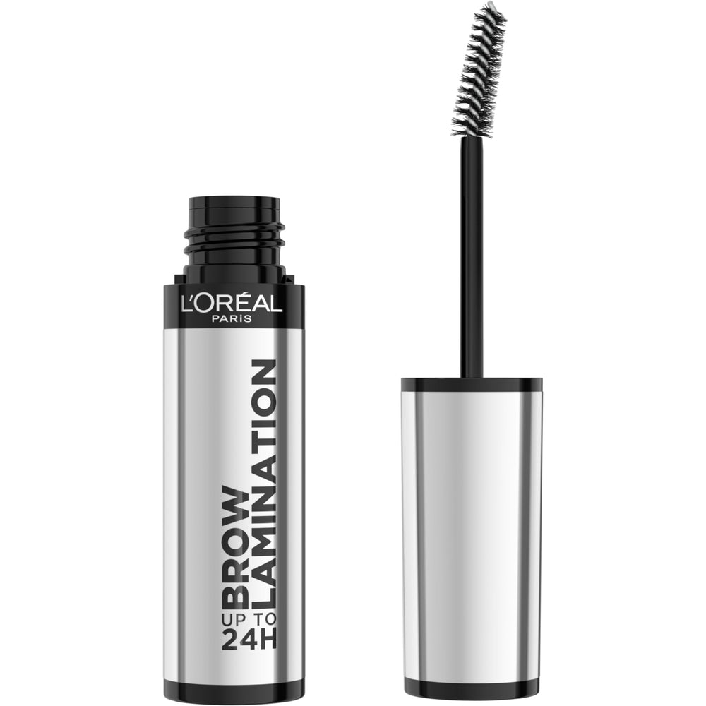 L'Oreal Paris front packaging showing product and 24-hour hold benefit