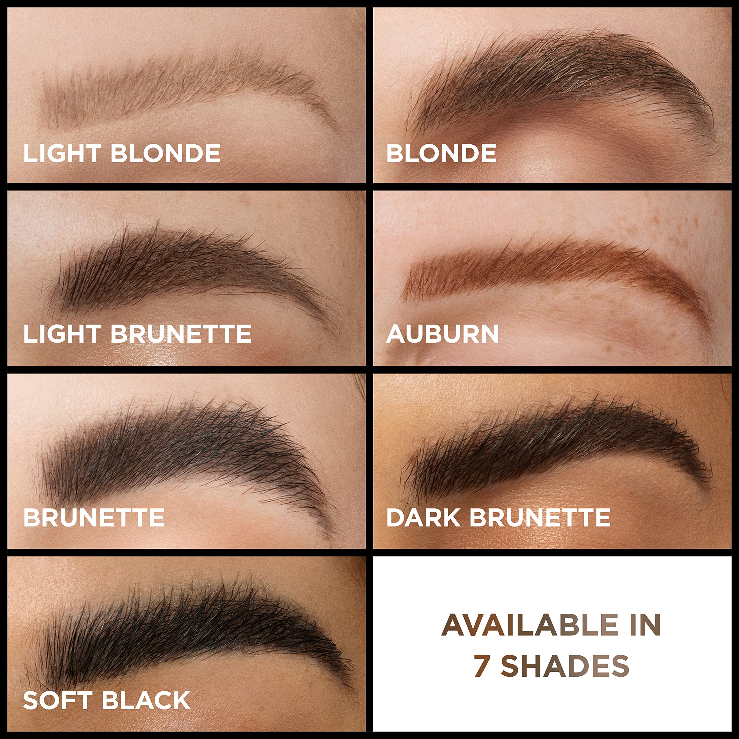 L'Oreal Paris brow mascara held in hand for scale and travel-friendly convenience