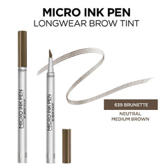 L'Oreal Paris micro ink pen comb tip close-up for precise hair-like strokes