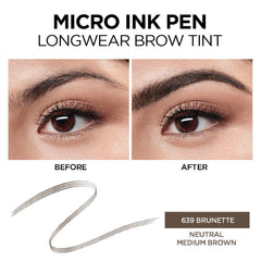 L'Oreal Paris micro ink pen applying to eyebrow for defined natural look