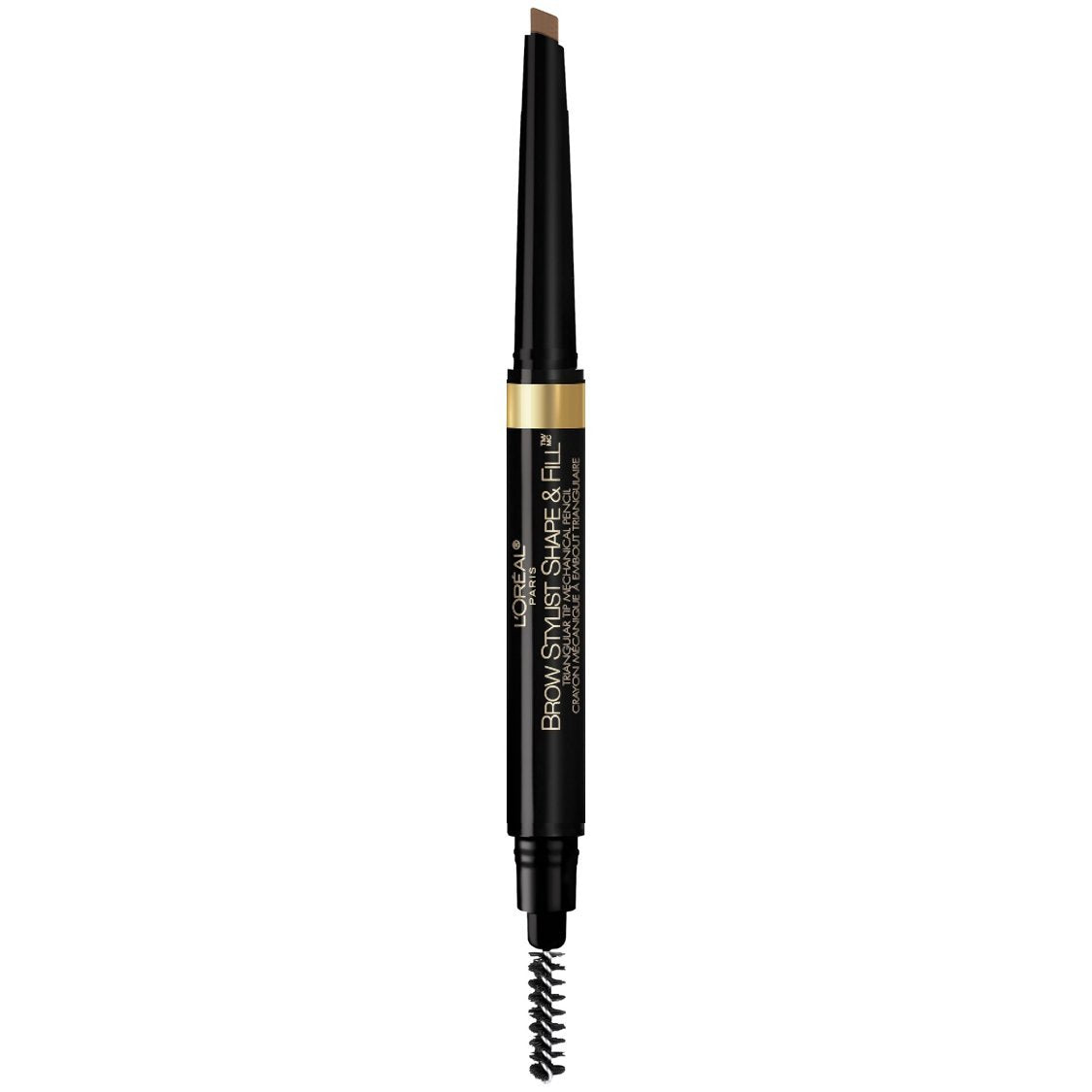 L'Oréal Paris front view of Brow Stylist pencil showing compact design and easy handling