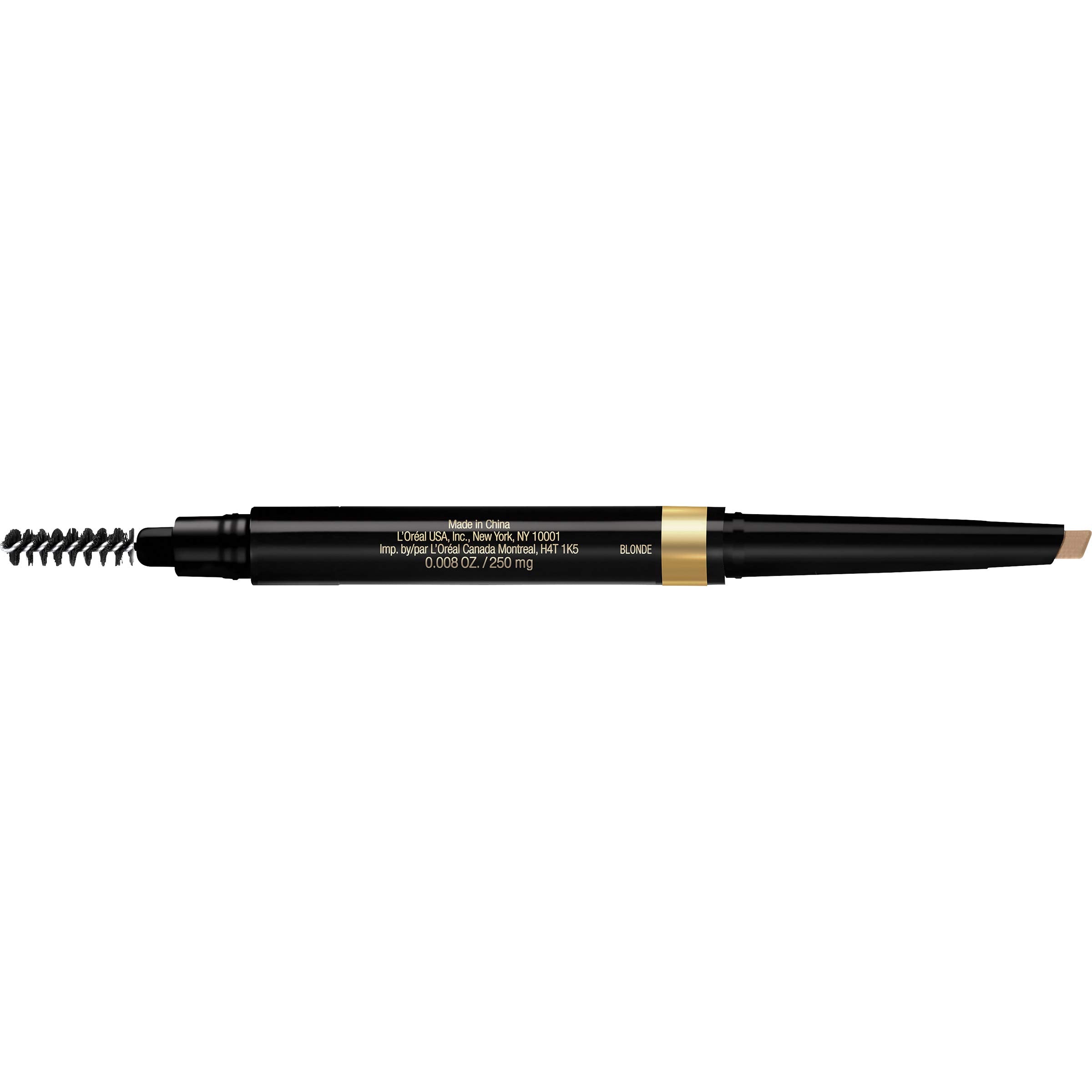 L'Oreal Paris triangular tip close-up highlighting precision edges for defined brows